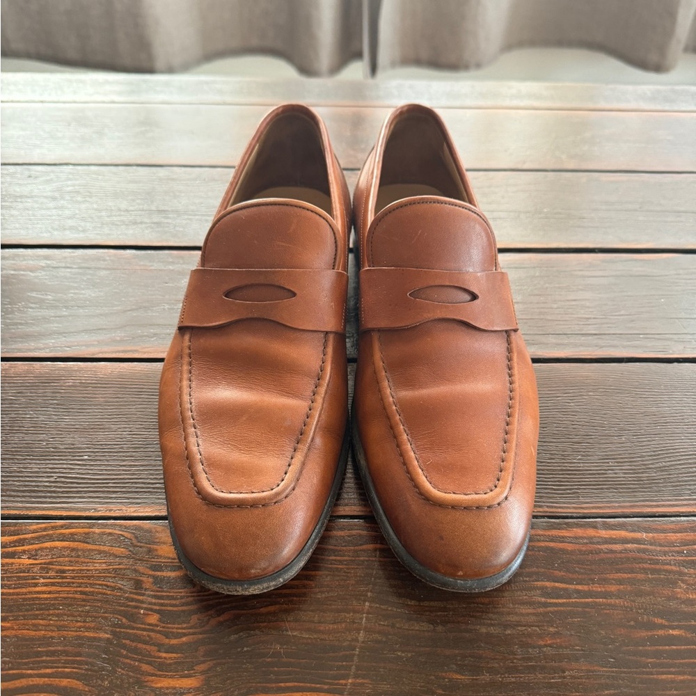 Vintage Bally brown penny loafers